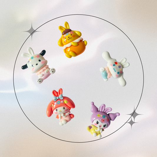 Jibitz/CartoonCharms Set 5pz - Yoga