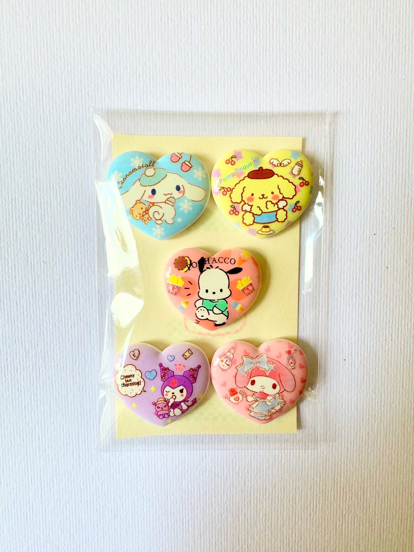Jibitz/Cartoon Charms Set 5pz - Hearts