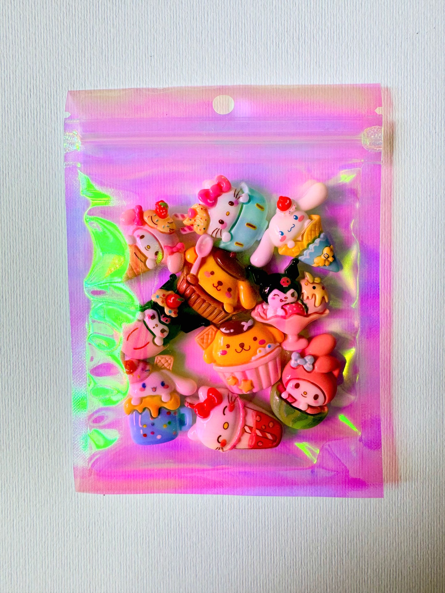 Jibitz/Cartoon Charms Set 10pz - Large Ice Cream Cup
