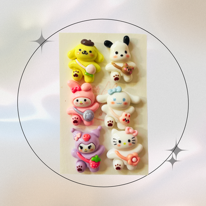 Jibitz/Cartoon Charms Set 6pz - Full Body Walking